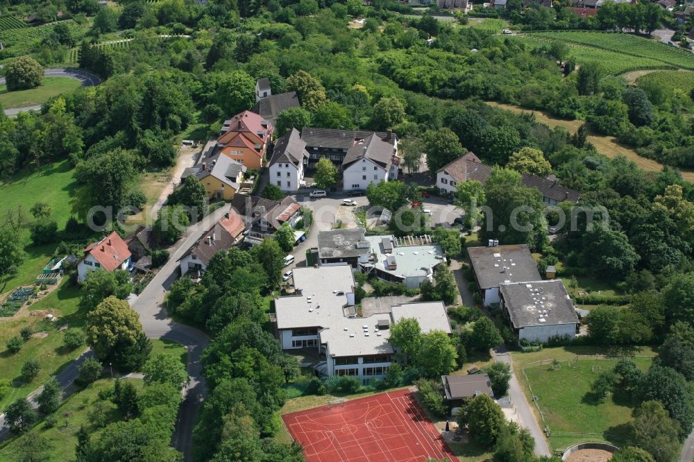 Lörrach from above - Buildings and area of Tuellinger Hoehe, a deaconesses subsidiary in Loerrach in the state Baden-Wurttemberg, Germany