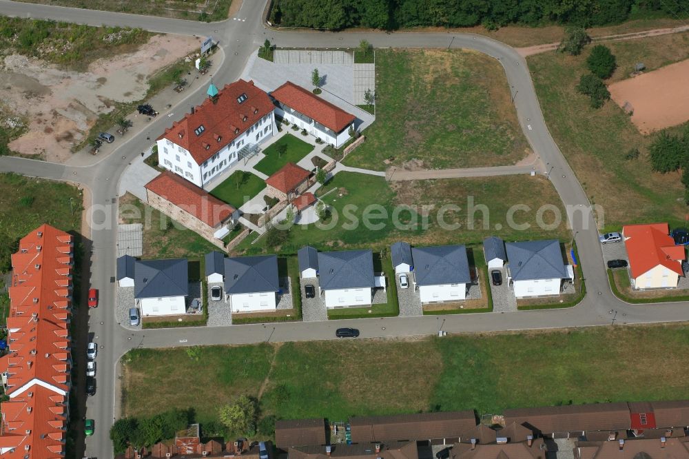 Aerial image Hausen im Wiesental - Buildings and parks at the mansion and manor house in Hausen im Wiesental in the state Baden-Wurttemberg, Germany