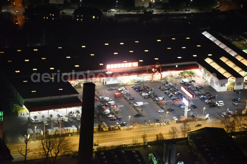 Frankfurt am Main from above - Building of the construction market of BAUHAUS Frankfurt on Hanauer Landstrasse in Frankfurt in the state Hesse