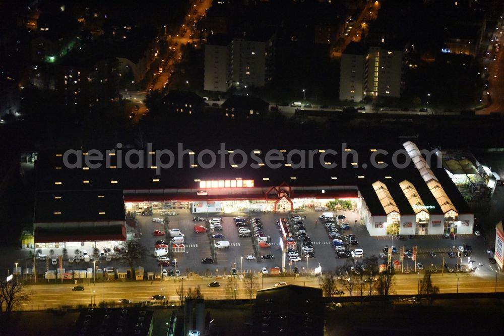 Aerial image Frankfurt am Main - Building of the construction market of BAUHAUS Frankfurt on Hanauer Landstrasse in Frankfurt in the state Hesse