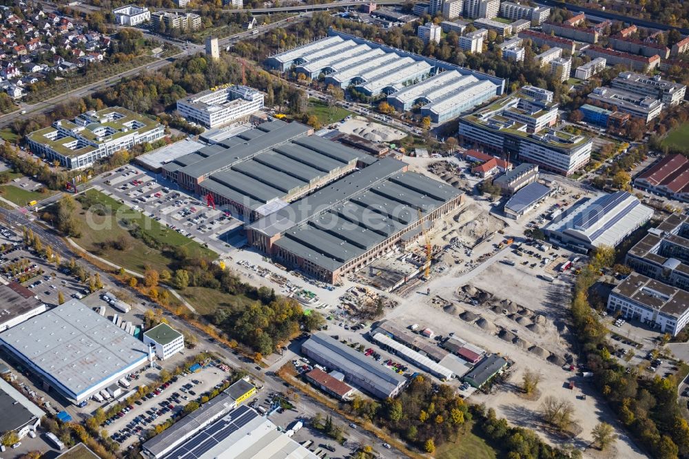 Aerial image München - Building of the construction market of BAUHAUS Muenchen-Freimann on Maria-Probst-Strasse in the district Schwabing-Freimann in Munich in the state Bavaria, Germany