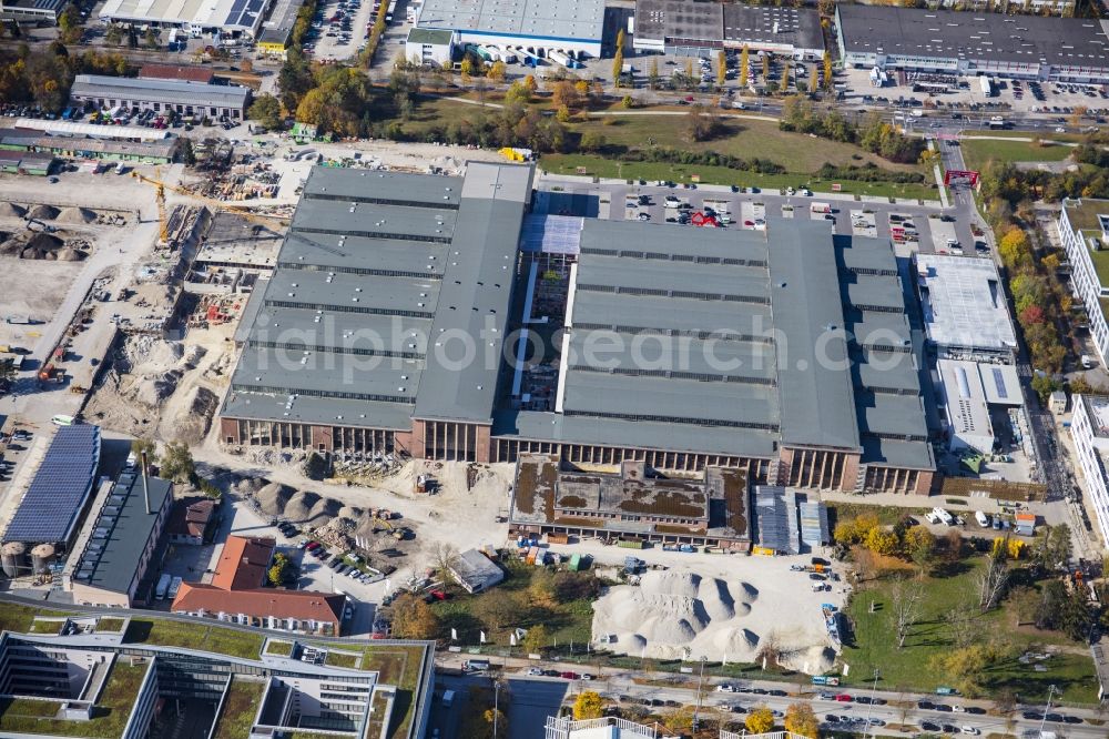 Aerial image München - Building of the construction market of BAUHAUS Muenchen-Freimann on Maria-Probst-Strasse in the district Schwabing-Freimann in Munich in the state Bavaria, Germany