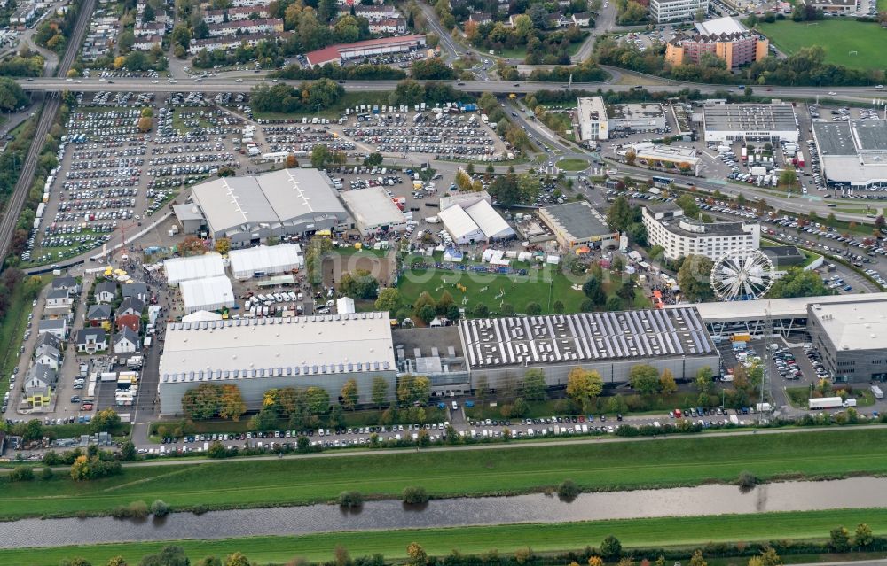 Aerial image Offenburg - Building of the construction market of Bauhaus in Offenburg in the state Baden-Wuerttemberg, Germany