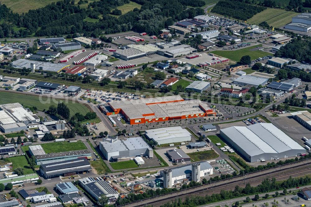 Aerial image Achern - Building of the construction market Globus in Achern in the state Baden-Wuerttemberg, Germany