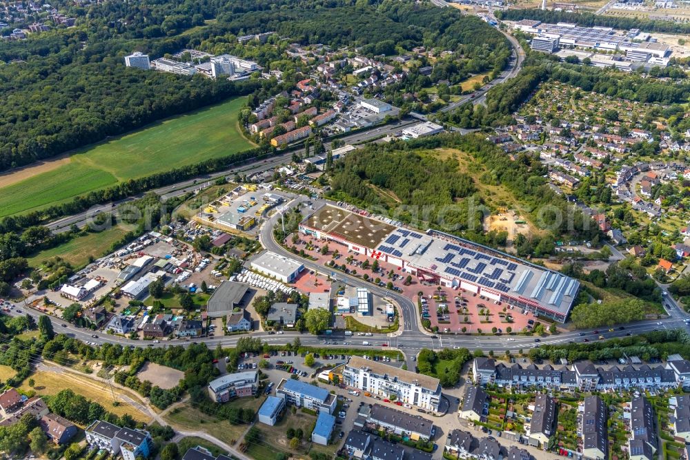 Aerial image Dortmund - Building of the construction market Hellweg in the district Pferdebachtal in Dortmund in the state North Rhine-Westphalia, Germany