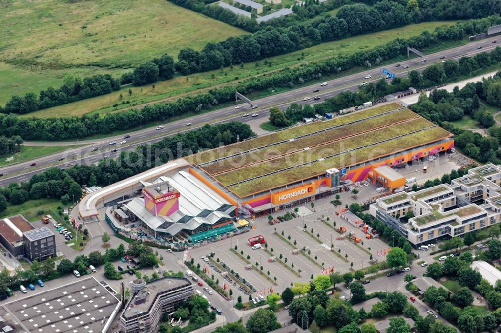 München from the bird's eye view: Building of the construction market Hornbach in Munich in the state Bavaria, Germany