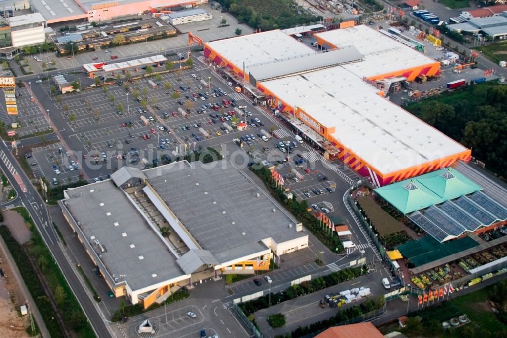 Aerial image Bornheim - Building of the construction market of Hornbach Zentrale in the district Industriegebiet Bornheim in Bornheim in the state Rhineland-Palatinate