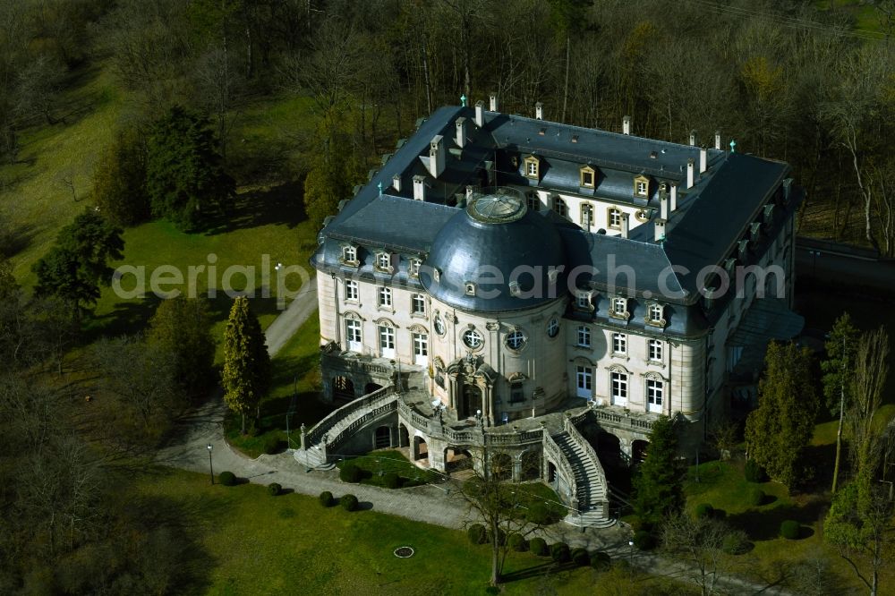 Aerial photograph Stadtlauringen - Building complex of the Christian meeting place Schloss Craheim near Wetzhausen in Stadtlauringen in the state Bavaria, Germany