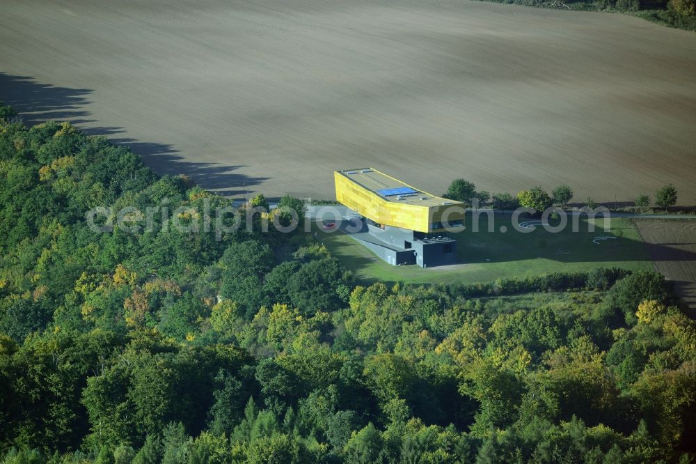 Aerial image Nebra (Unstrut) - Building the visitor center Arche - Himmelsscheibe von Nebra in Nebra (Unstrut) in the state Saxony-Anhalt