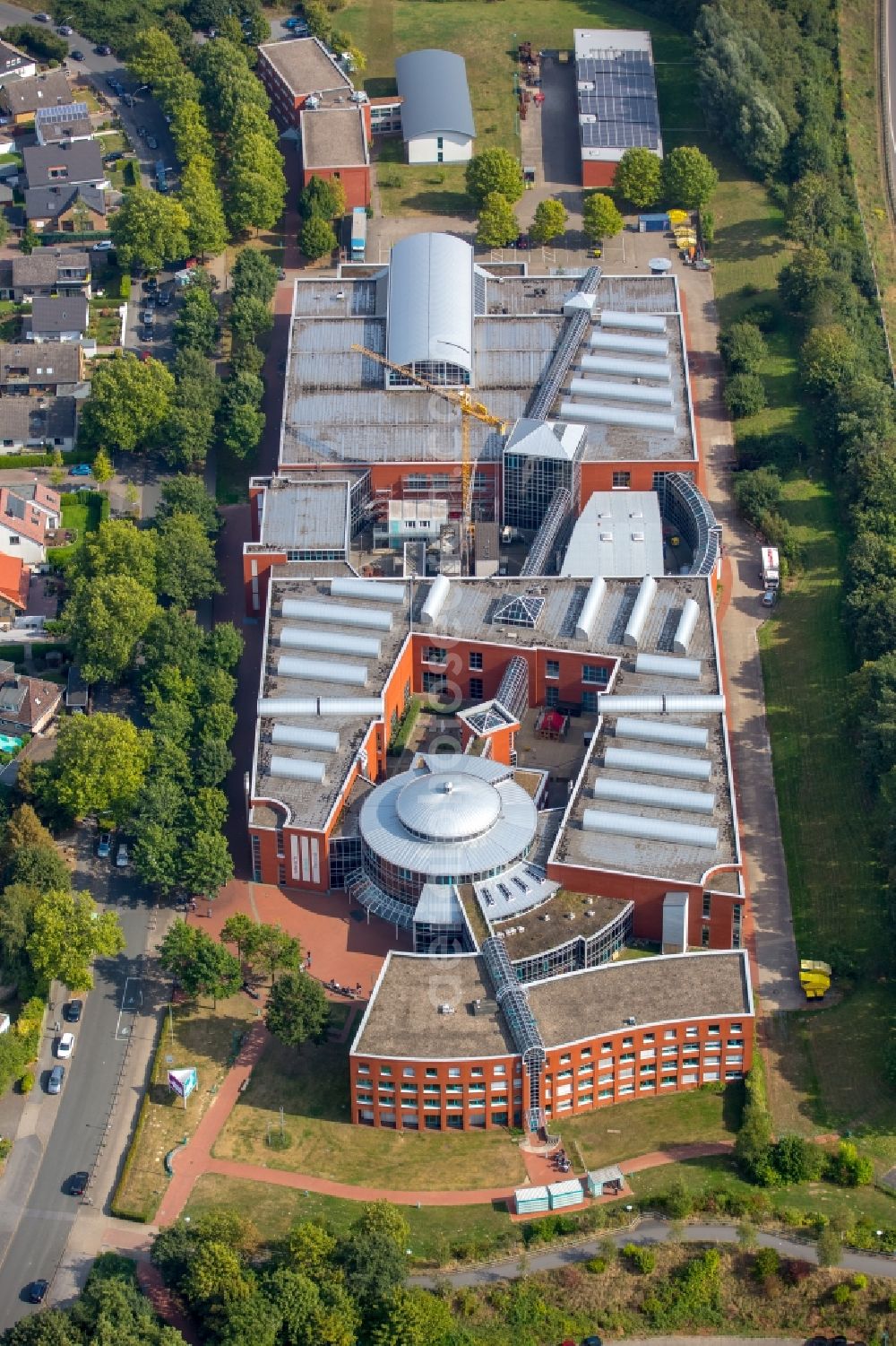 Dortmund from above - Building the visitor center DASA Arbeitswelt Ausstellung on Friedrich-Henkel-Weg in Dortmund in the state North Rhine-Westphalia