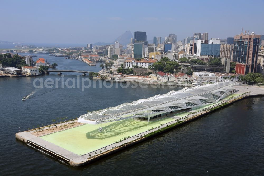 Aerial image Rio de Janeiro - Building the visitor center at Museum of Tomorrow - Museu do Amanha in Porto Maravilha in Rio de Janeiro in Rio de Janeiro, Brazil