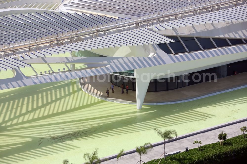 Aerial photograph Rio de Janeiro - Building the visitor center at Museum of Tomorrow - Museu do Amanha in Porto Maravilha in Rio de Janeiro in Rio de Janeiro, Brazil