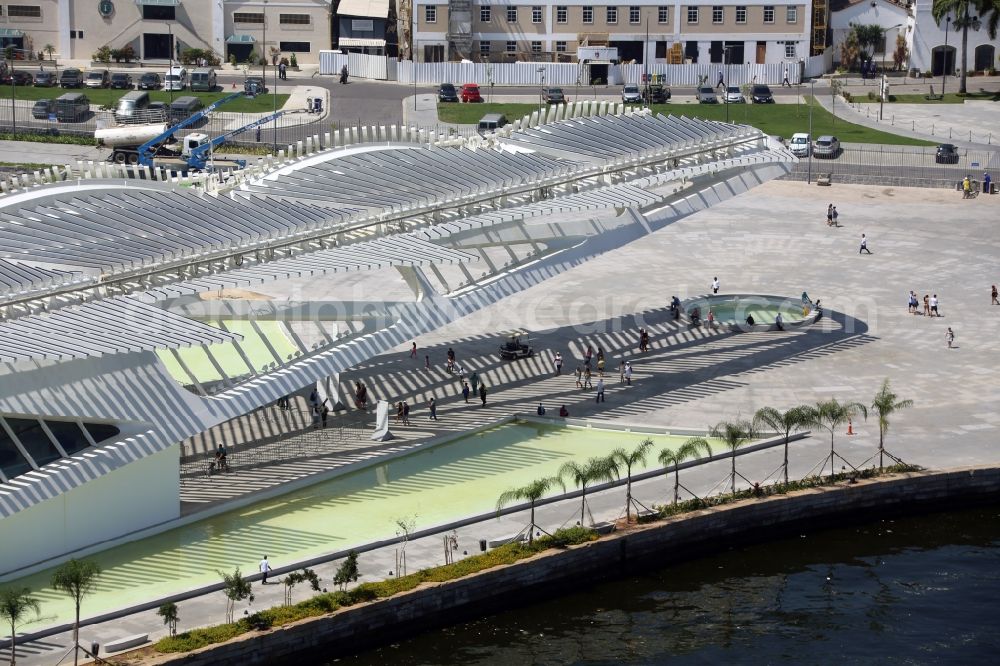 Aerial image Rio de Janeiro - Building the visitor center at Museum of Tomorrow - Museu do Amanha in Porto Maravilha in Rio de Janeiro in Rio de Janeiro, Brazil