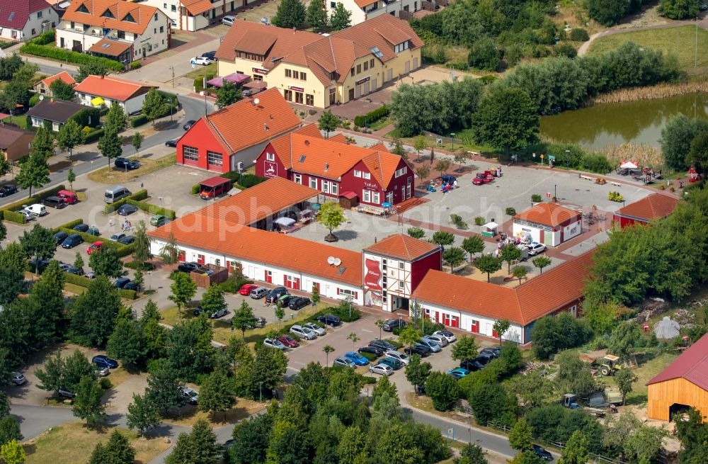 Aerial photograph Göhren-Lebbin - Building the visitor center Tourist-Information Goehren-Lebbin in Goehren-Lebbin in the state Mecklenburg - Western Pomerania