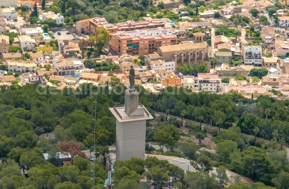 Palma from the bird's eye view: Building the visitor center of Turms on CamA? na Burguesa in Palma in Islas Baleares, Spain