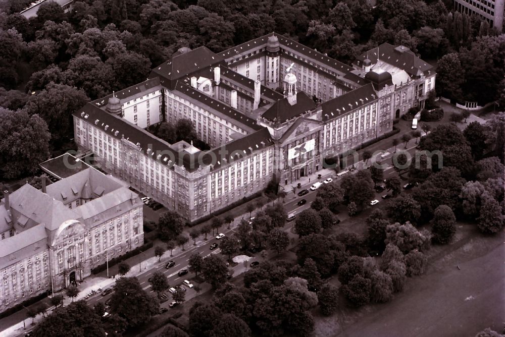 Düsseldorf from above - Building of the district government in Dusseldorf in North Rhine-Westphalia