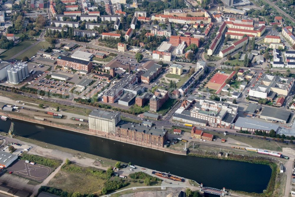 Aerial image Magdeburg - Buildings in the inner harbor in Magdeburg in the state Saxony-Anhalt