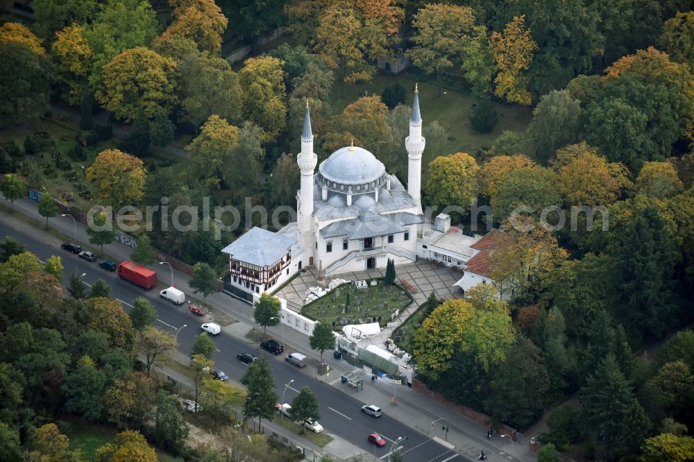 Berlin from the bird's eye view: Building of the DITIB-Sehitlik mosque at the Columbiadamm in Berlin