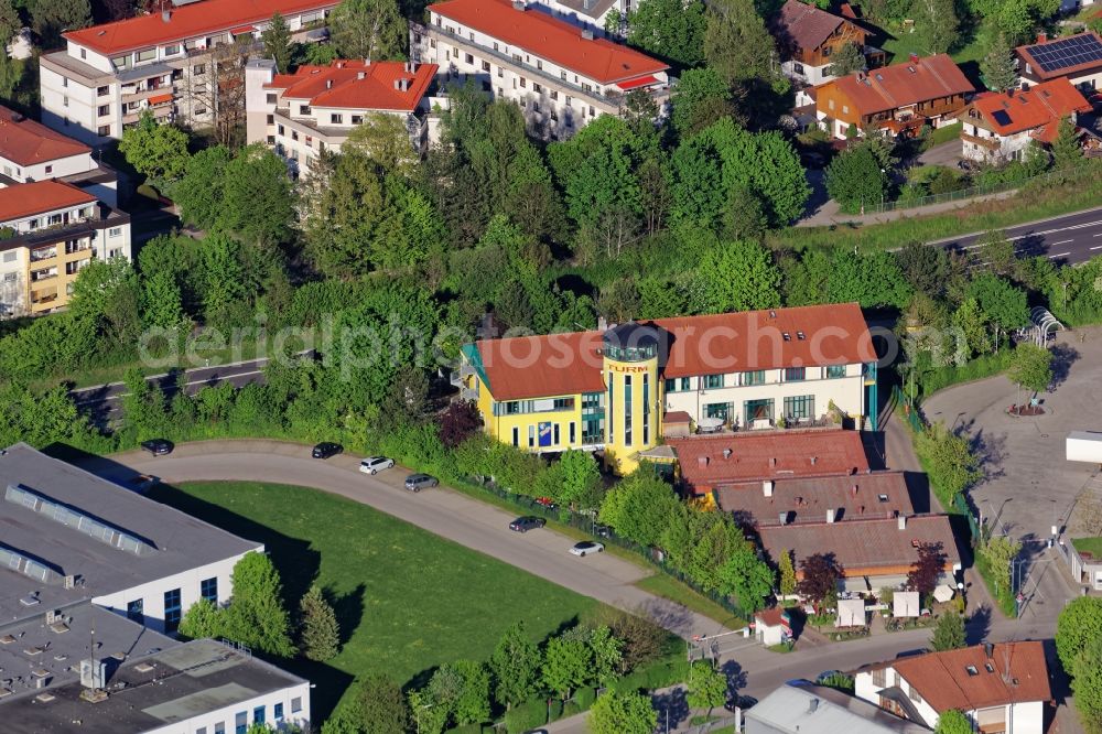 Aerial image Wolfratshausen - Building of the discotheque Turm in Wolfratshausen in the state Bavaria, Germany