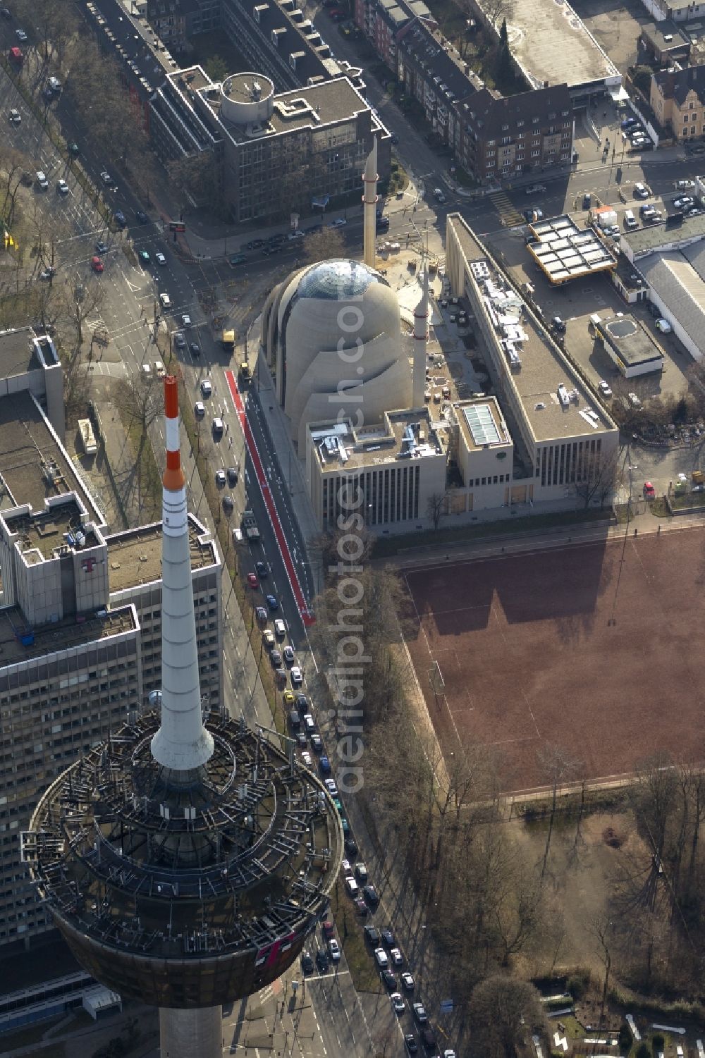 Aerial image Köln - Building the DITIB central mosque in Cologne, North Rhine-Westphalia