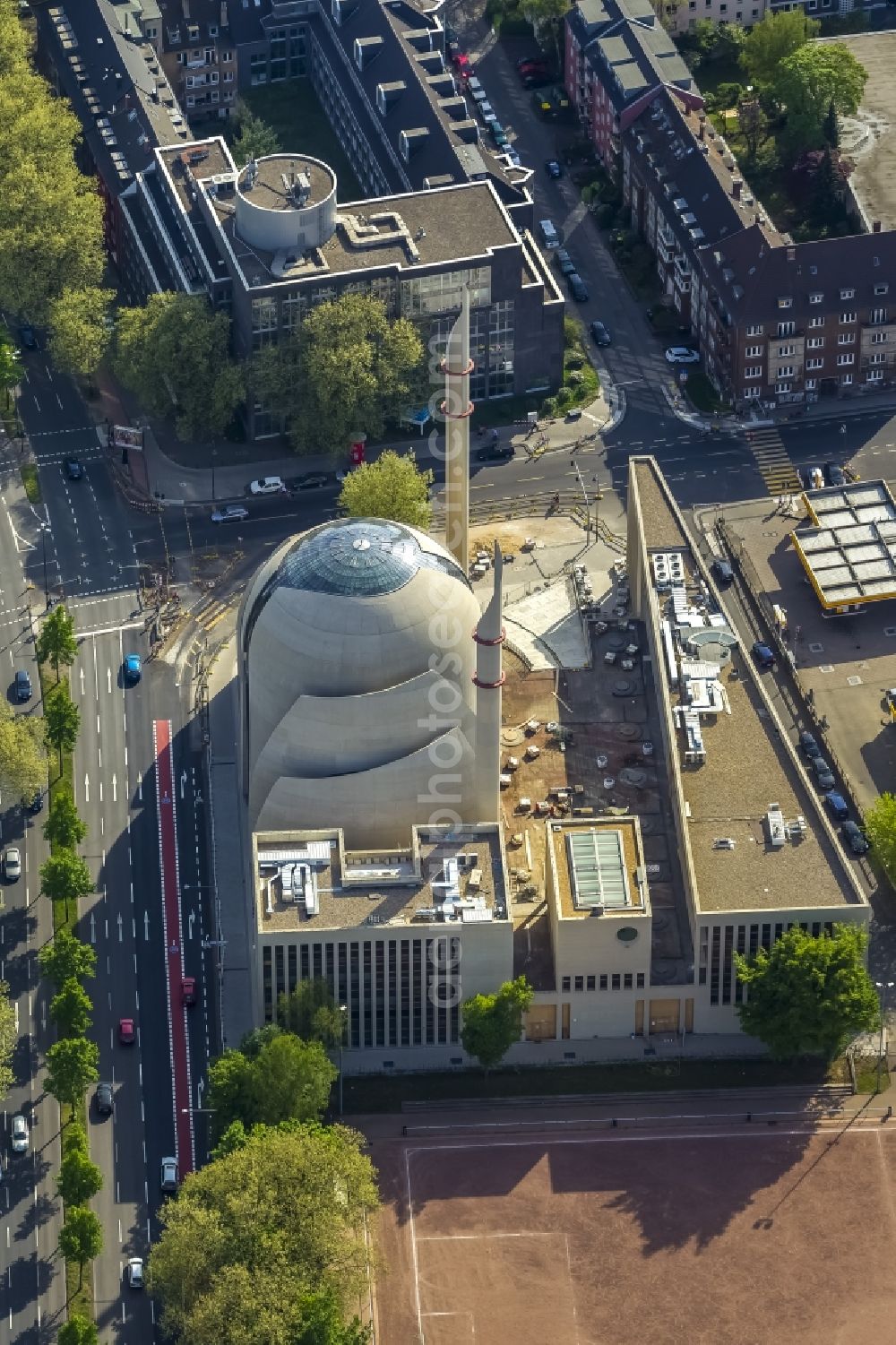 Köln from above - Building the DITIB central mosque in Cologne, North Rhine-Westphalia
