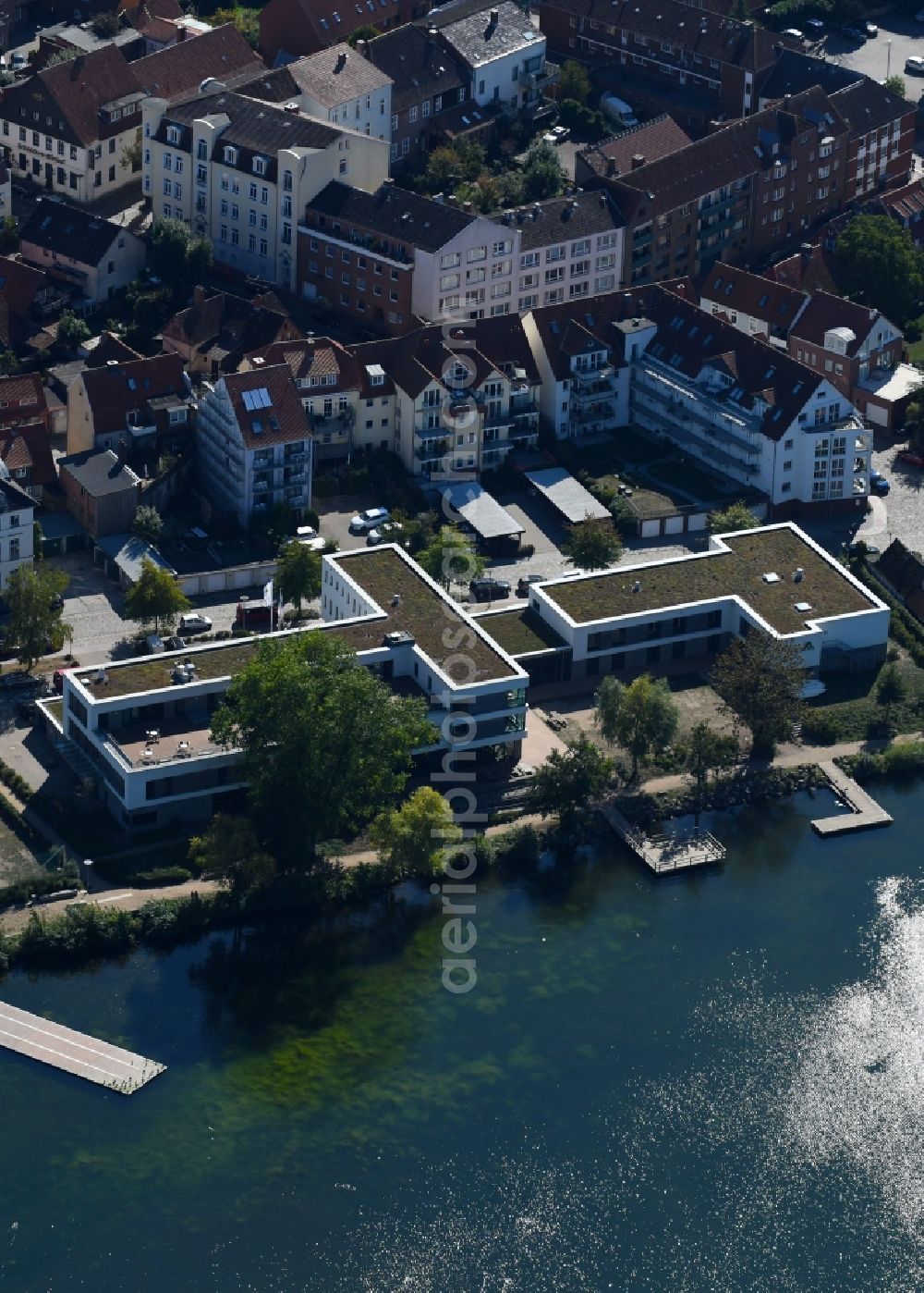 Ratzeburg from the bird's eye view: Building the hostel DJH Ratzeburg in Ratzeburg in the state Schleswig-Holstein, Germany