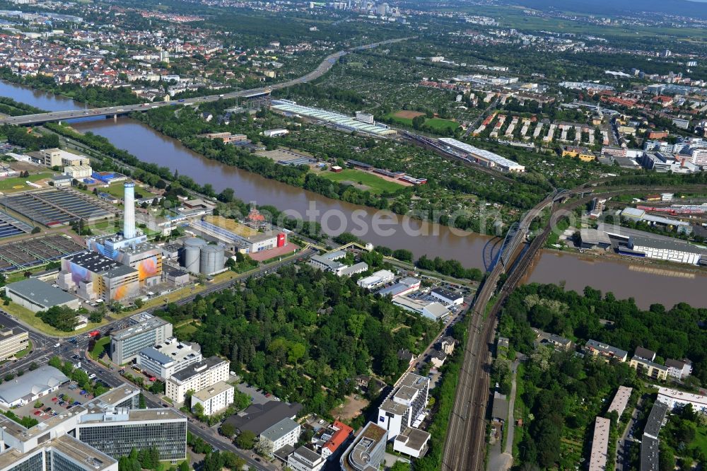 Frankfurt am Main OT Niederrad from above - Building of the Dorint Hotel in Niederrad, a district of Frankfurt am Main in Hesse