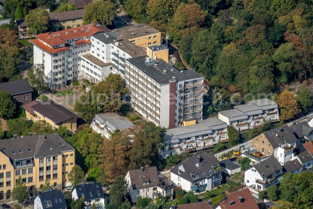 Aerial photograph Herdecke - Building of the former nursing home - senior residence on the Goethestrasse in Herdecke in the state of North Rhine-Westphalia, Germany