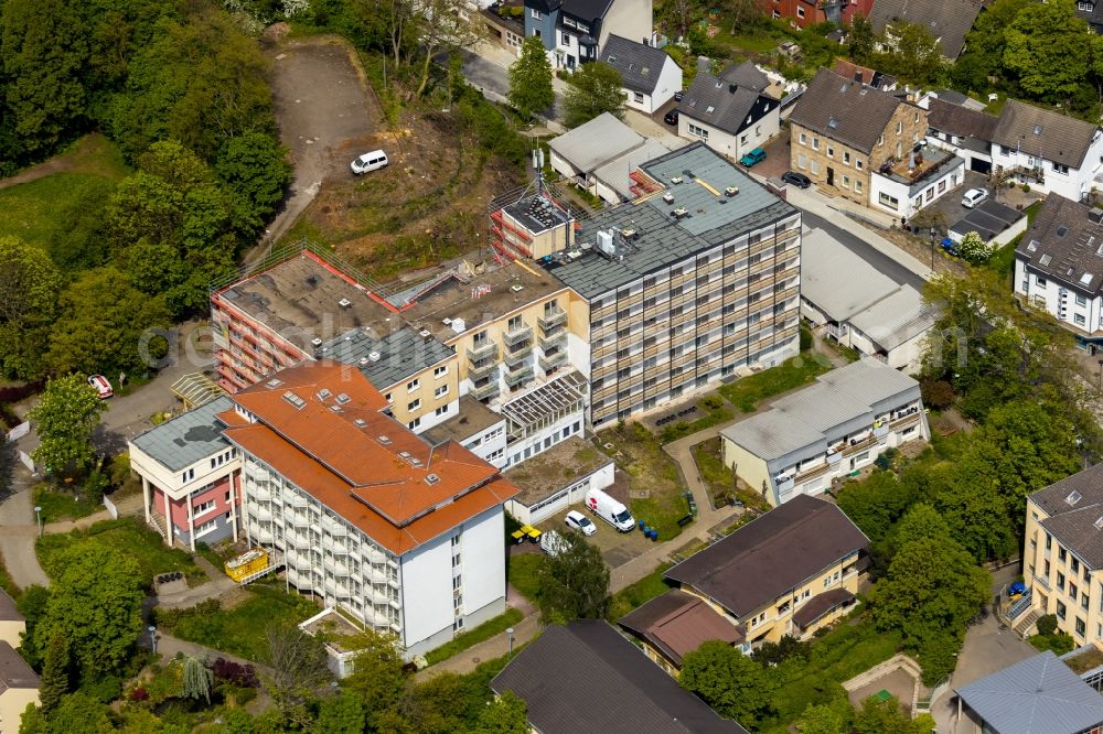 Herdecke from above - Building of the former nursing home - senior residence on the Goethestrasse in Herdecke in the state of North Rhine-Westphalia, Germany