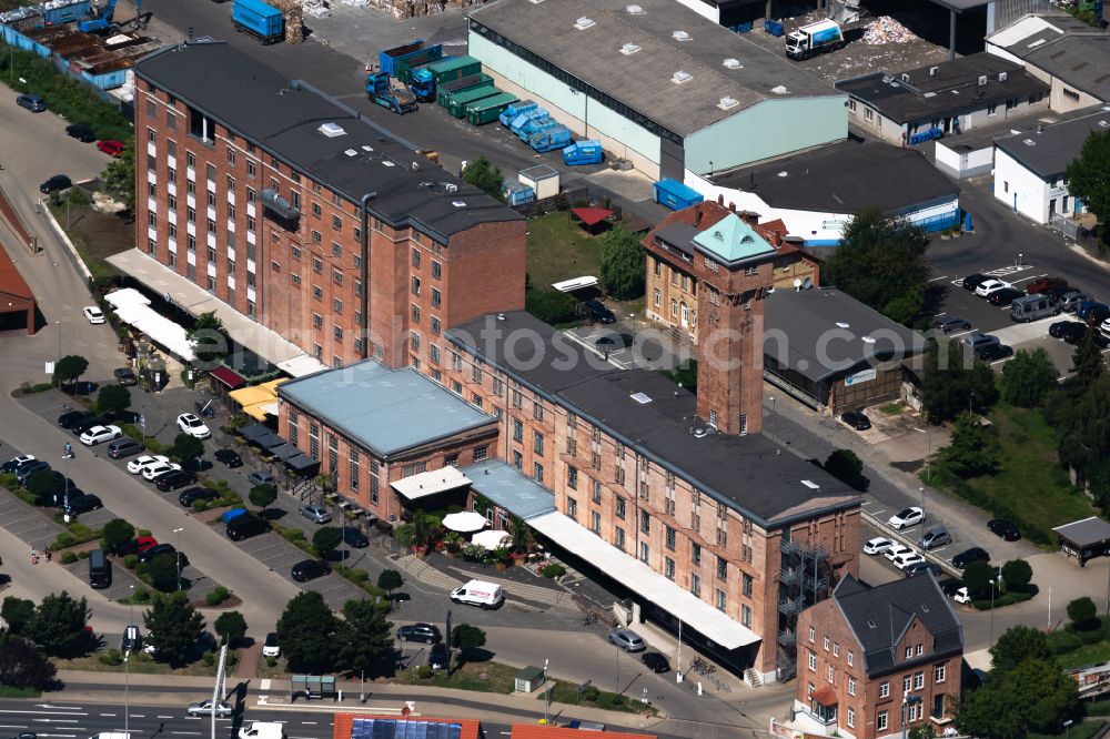 Braunschweig from the bird's eye view: Building of the former rye mill Lehndorf in Braunschweig in the state Lower Saxony, Germany