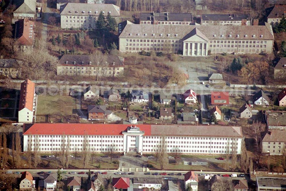 Berlin - Karlshorst from above - Gebäude des ehemaligen sowjetischen Oberkommandos, mit dem Kapitulationsmuseum in Berlin-Karlshorst