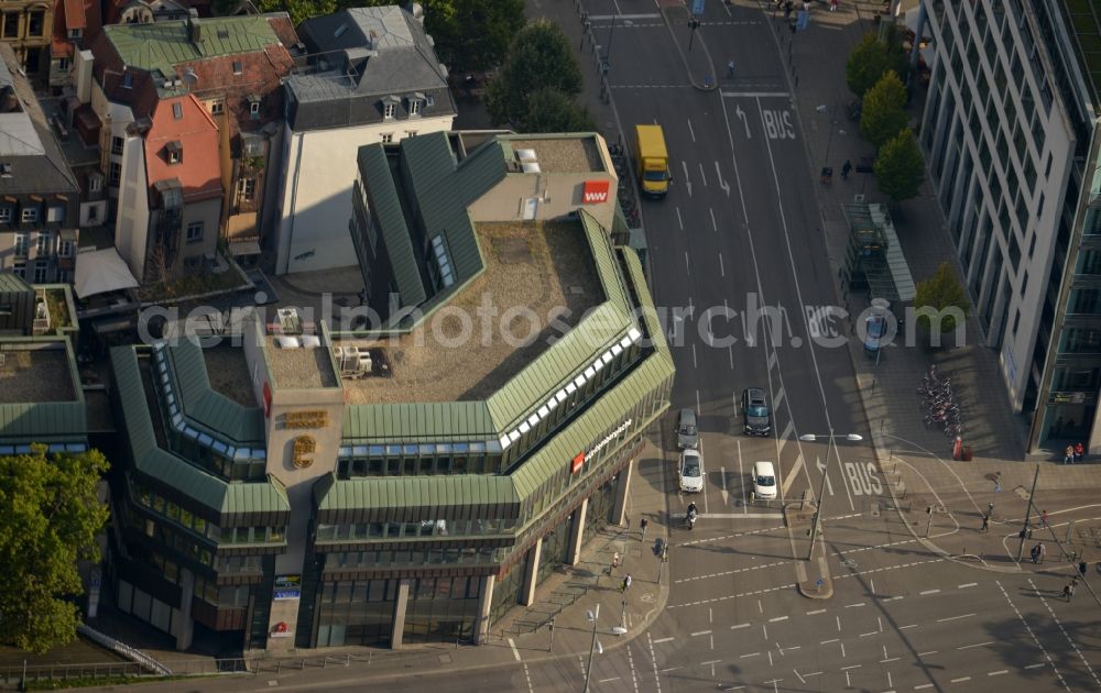 Stuttgart from above - Building the shopping arcade Calw passage in the Calwerstrasse in Stuttgart in Baden-Wuerttemberg