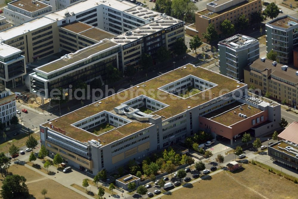 Berlin from above - Building of the shopping center Adlershofer Tor at the Rudower Chaussee in Berlin in Germany