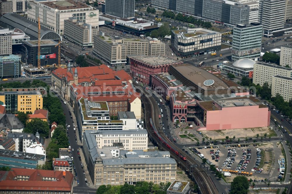 Berlin from above - Building of the shopping center Alexa on Grunerstrasse in Berlin, Germany