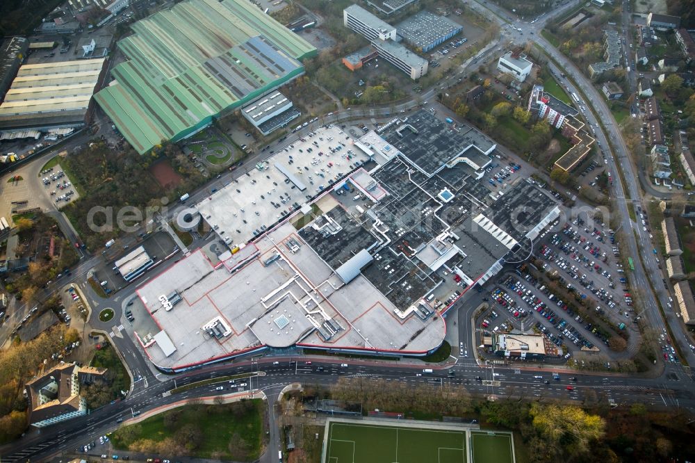 Oberhausen from the bird's eye view: Building of the shopping center Bero in Oberhausen in the state of North Rhine-Westphalia