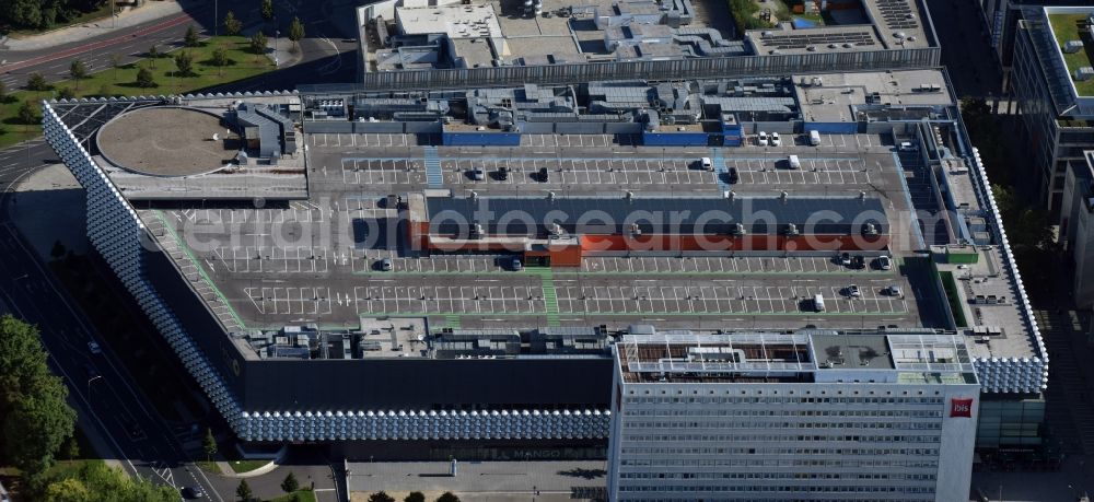 Aerial image Dresden - Building of the shopping center Centrum Galerie in the Prager Strasse in Dresden in the state Saxony