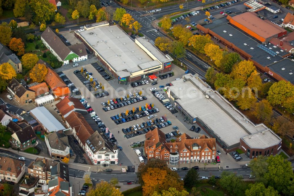 Aerial photograph Hamm - Building of the shopping center Combi in Hamm in the state North Rhine-Westphalia