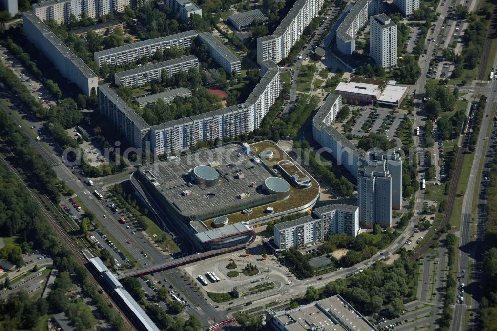 Berlin from above - Building of the shopping center Eastgate Berlin in Berlin