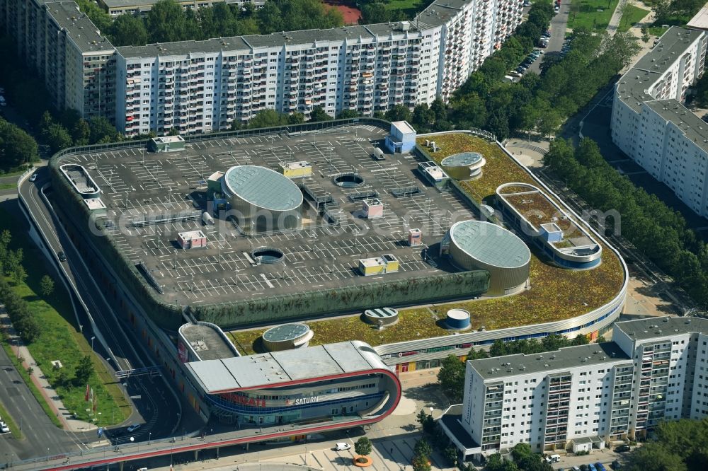 Aerial photograph Berlin - Building of the shopping center Eastgate Berlin on Marzahner Promenade in the district Marzahn-Hellersdorf in Berlin, Germany