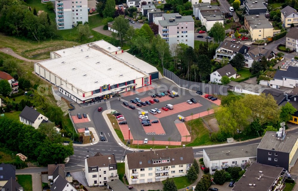 Aerial photograph Gevelsberg - Building of the shopping center EDEKA Markt in Gevelsberg in the state North Rhine-Westphalia