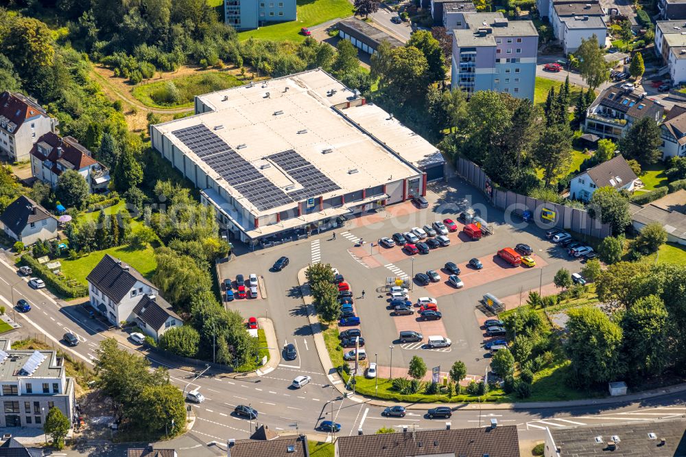 Aerial image Gevelsberg - Building of the shopping center EDEKA Markt in Gevelsberg in the state North Rhine-Westphalia