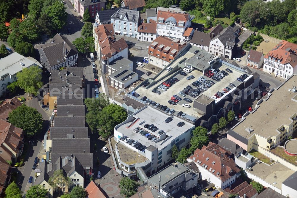 Aerial image Unna - Building the shopping center an der Hertinger Strasse - Fluegelstrasse in Unna in the state North Rhine-Westphalia