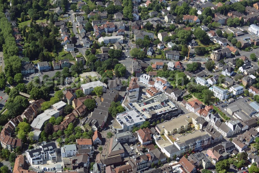 Unna from the bird's eye view: Building the shopping center an der Hertinger Strasse - Fluegelstrasse in Unna in the state North Rhine-Westphalia