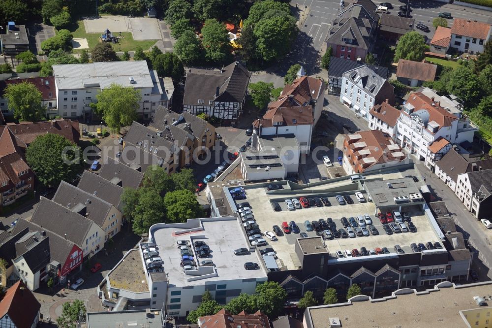 Aerial image Unna - Building the shopping center an der Hertinger Strasse - Fluegelstrasse in Unna in the state North Rhine-Westphalia