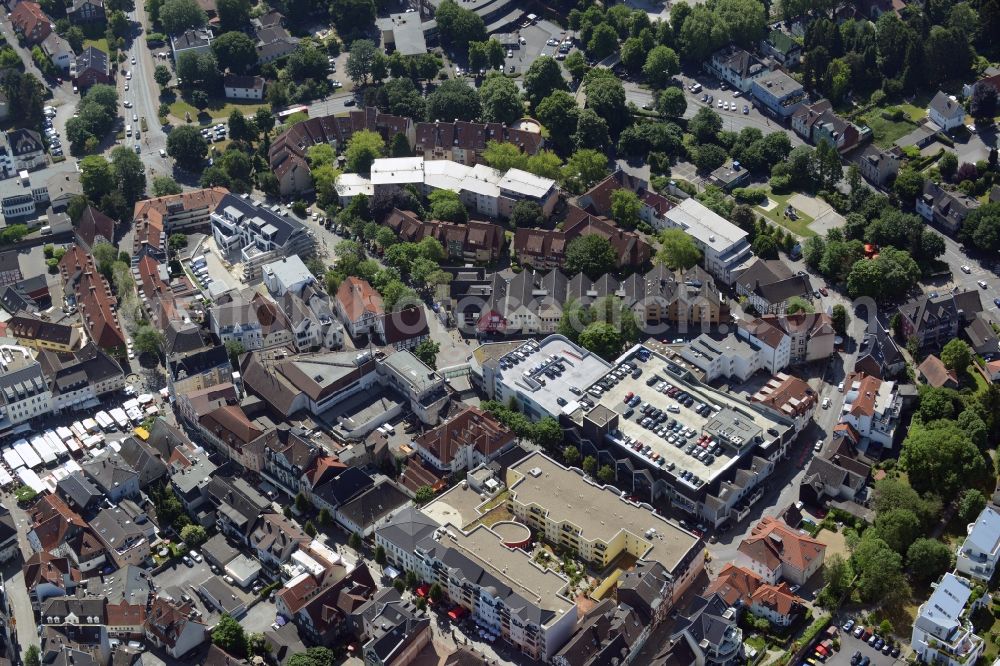 Unna from above - Building the shopping center an der Hertinger Strasse - Fluegelstrasse in Unna in the state North Rhine-Westphalia