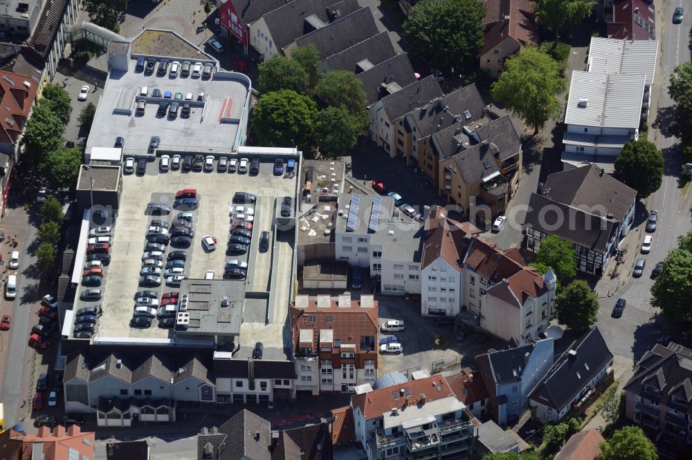 Aerial photograph Unna - Building the shopping center an der Hertinger Strasse - Fluegelstrasse in Unna in the state North Rhine-Westphalia