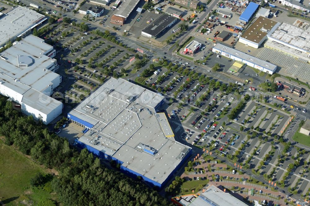 Aerial image Braunschweig - Building of the store - furniture market IKEA Deutschland GmbH & Co. KG in Braunschweig in the state Lower Saxony