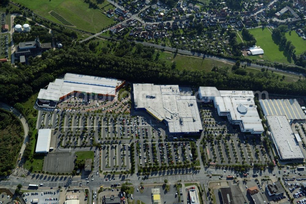 Aerial image Braunschweig - Building of the store - furniture market IKEA Deutschland GmbH & Co. KG in Braunschweig in the state Lower Saxony