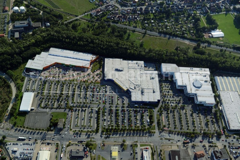 Aerial photograph Braunschweig - Building of the store - furniture market IKEA Deutschland GmbH & Co. KG in Braunschweig in the state Lower Saxony