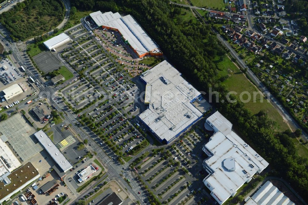 Braunschweig from the bird's eye view: Building of the store - furniture market IKEA Deutschland GmbH & Co. KG in Braunschweig in the state Lower Saxony